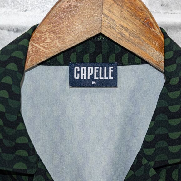 CAPELLE Miami Men's camp Collar Tailored shirt in green Medium - Picture 3 of 6